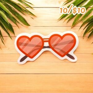 Heart Sunglasses Sticker – Approx. 2 1/4”
